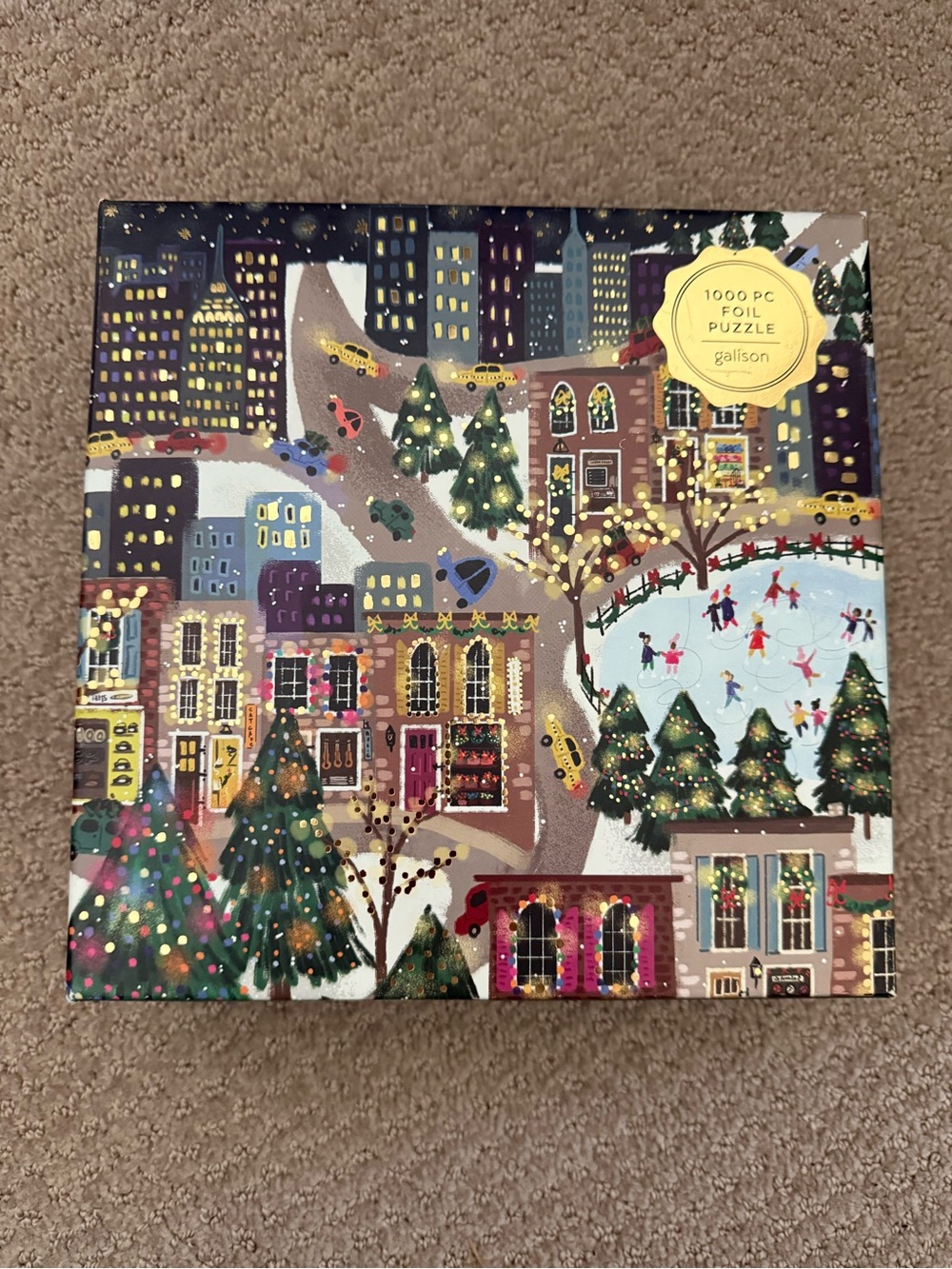 Galison Holiday City 1000-Piece Foil Puzzle